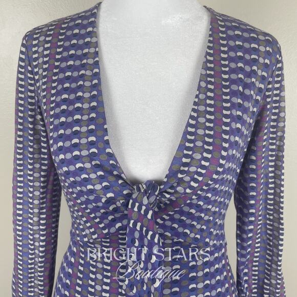 Super Rare Purple Jersey Knit Dress ASO Phoebe Buffay Friends Vintage Y2K - Picture 7 of 11